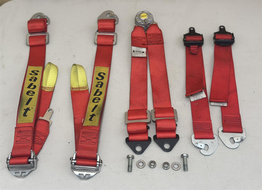 2022 Ferrari 488 Evo Challenge Sabelt Seat Belt Harness OEM Assembly Red EVO