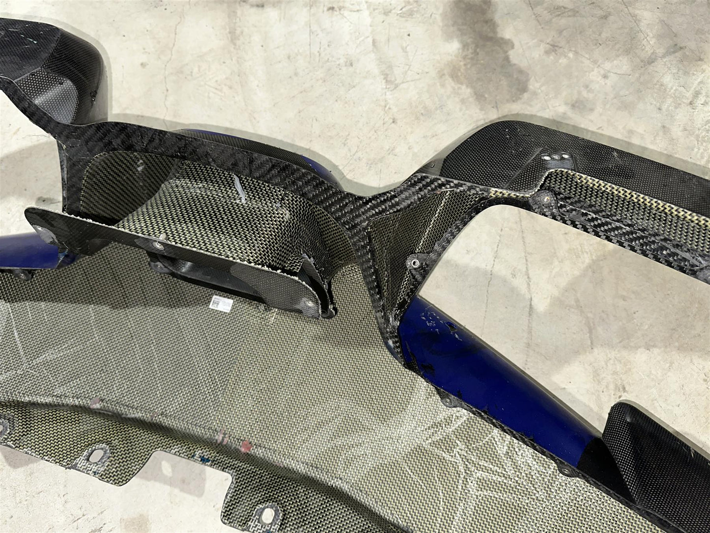 2022 Ferrari 488 Evo Challenge Front Bumper Carbon Fiber OEM Blue EVO