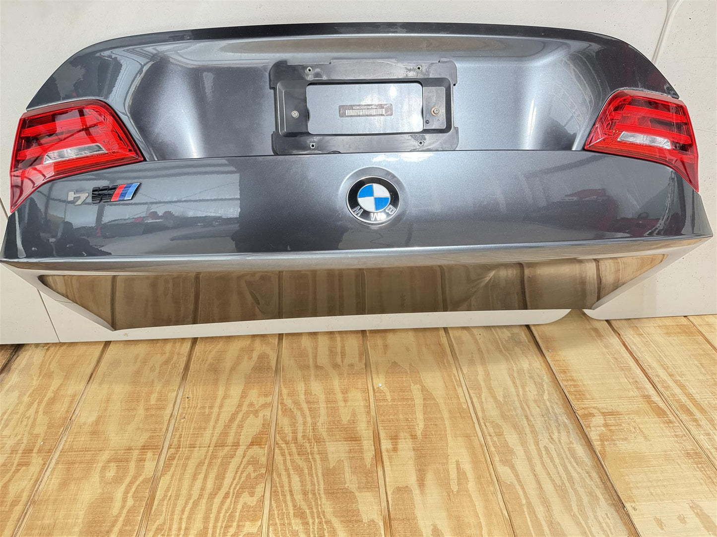 2016 BMW M4 Rear Trunk Lid with Tail Lights OEM Mineral Grey Fits 2015-2020 M4