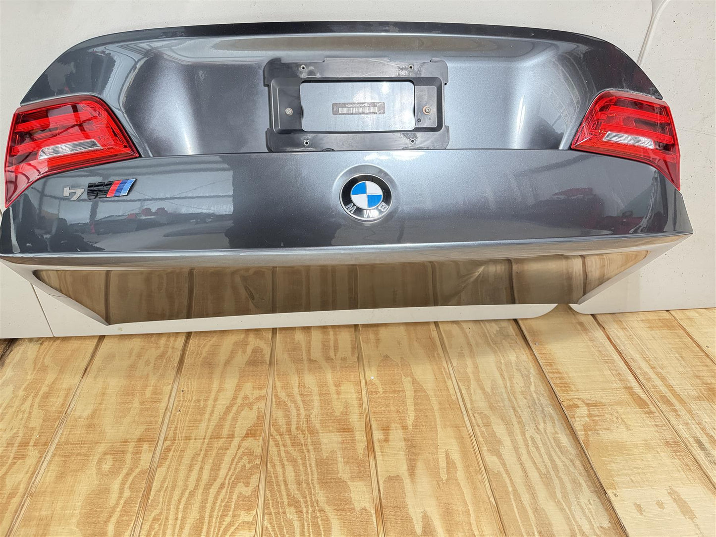 2016 BMW M4 Rear Trunk Lid with Tail Lights OEM Mineral Grey Fits 2015-2020 M4