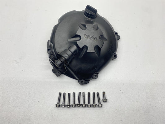 2009 Yamaha YZF-R6 Right Side Clutch Cover Engine Motor Black OEM YZF R6