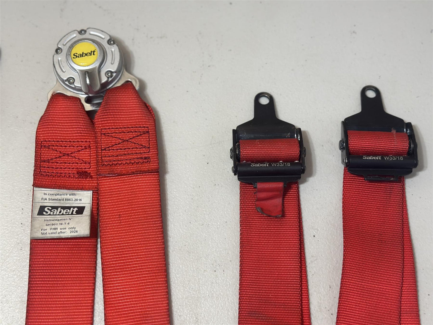 2022 Ferrari 488 Evo Challenge Sabelt Seat Belt Harness OEM Assembly Red EVO