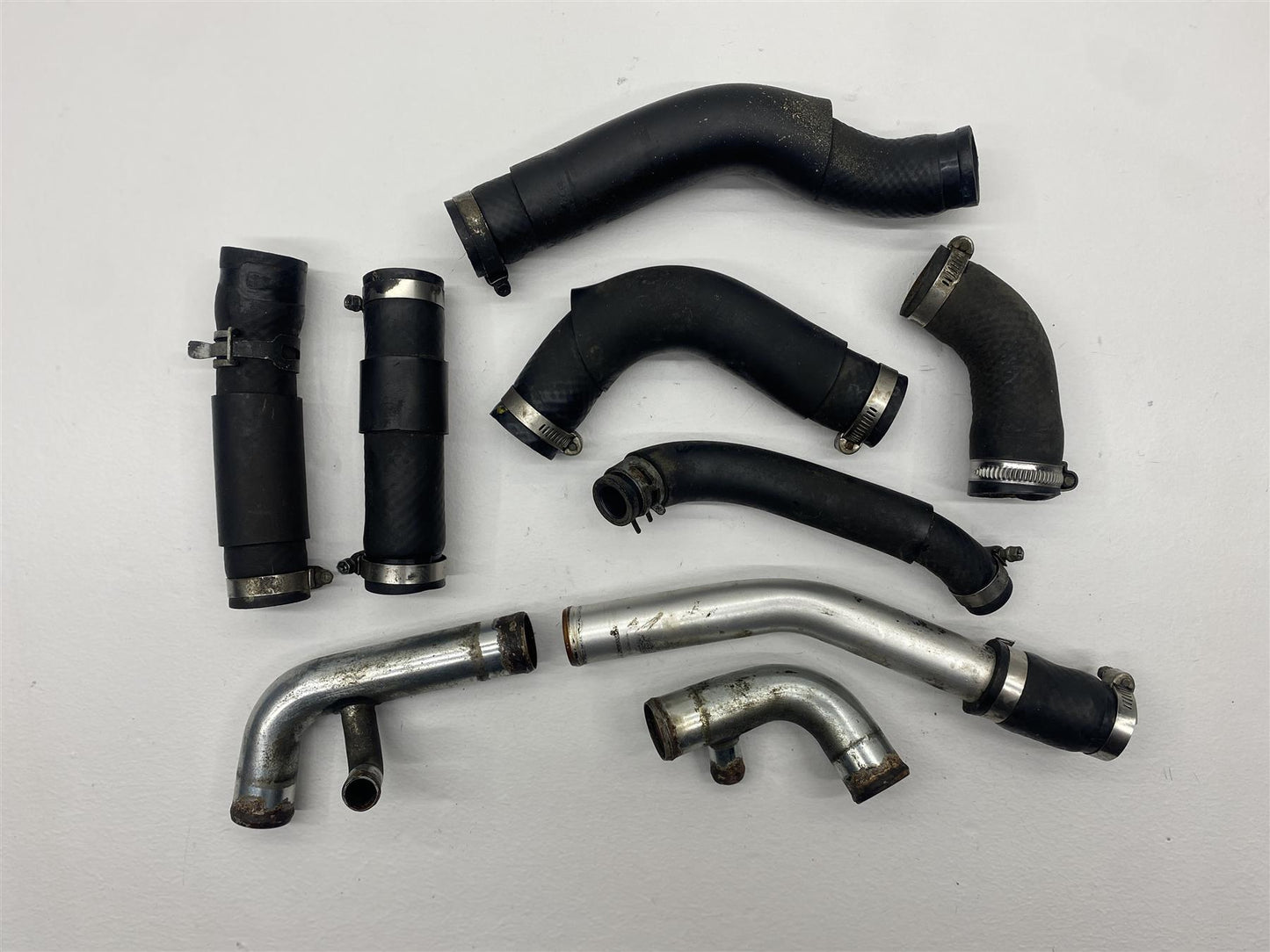 2009 Yamaha YZF-R6 Radiator Hoses Kit Clamps Cooling Pipes Black OEM YZF R6