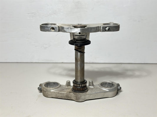 1996 Kawasaki ZX9R Triple Clamp Tree Steering Steam OEM Top Bottom Silver ZX 9R